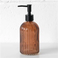 Påfyllningsbar pumpflaska av glas