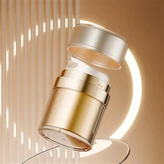 Luftlös pumpflaska av glas